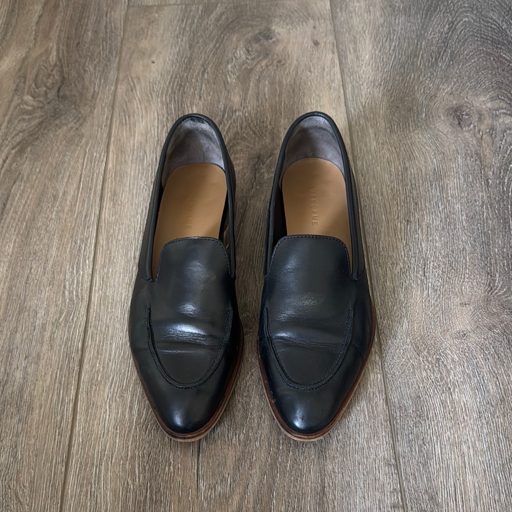 Everlane Black Leather Flats